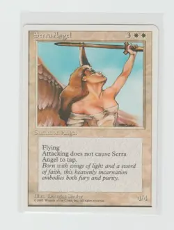 Magic the Gathering ~ MTG ~ 1x Serra Angel ~ Fourth Edition ~ 4Ed ~ HP - Image 1