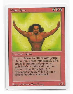 Magic the Gathering ~ MTG ~ 1x Mijae Djinn ~ MP ~ REVISED - Image 1