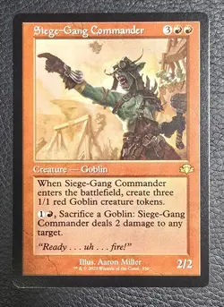 Siege-Gang Commander (Retro Frame) Dominaria Remastered Regular MTG NM Magic - Image 1