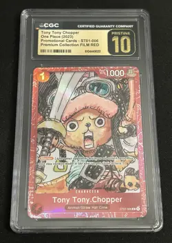 One Piece Tony Tony Chopper ST01-006 Promo FILM RED — CGC 10 Pristine 🔥 - Image 1