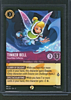 Tinker Bell - Snowflake Collector 48/204 Legendary Winterspell Disney Lorcana - Image 1