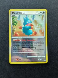 M/NM Pokemon Munchlax Reverse Holo Card 70/111 Rising Rivals - Image 1