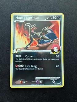 M/NM Pokemon Houndoom Reverse Holo Card 65/111 Rising Rivals - Image 1