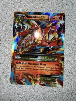 Pokemon TCG M Blaziken EX Mega XY86 Promo Holo 210 HP Fire Type Card - Image 1
