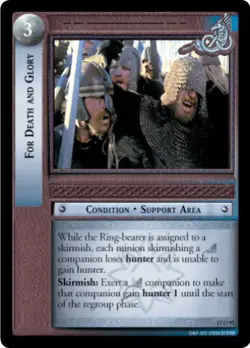 LOTR TCG Rise of Saruman FOR DEATH AND GLORY 17U97 LP/NM a Top Shelf Card - Image 1