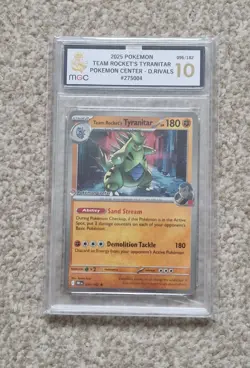 MGC 10 - Team Rocket's Tyranitar 096/182 Pokemon Card - Stamped Pokemon Center - Image 1