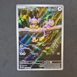 Pokemon Aipom 211/182 SV04: Paradox Rift Illustration Rare Holo Card 2023 - Image 1