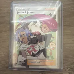 Pokemon Jessie & James 68/68 Hidden Fates Ultra Rare Full Art Holo Card 2019 - Image 1