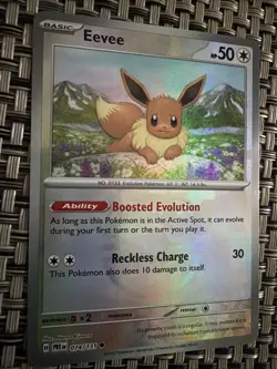 Eevee Master Ball Reverse Holo 074/131 Prismatic Evolutions Pokemon Card TCG - Image 1