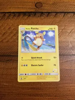 4X Alolan RAICHU SM65 Battle Academy Pikachu Stamped Pokemon Card Near Mint - Image 1