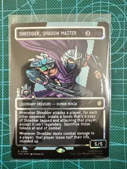 Shredder, Shadow Master (Surge Foil) - Borderless | Pixel - MTG Commander: TMNT - Image 1