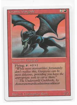 Magic the Gathering ~ MTG ~ 1x Granite Gargoyle ~ 3rd Edition ~ HP ~ REVISED - Image 1