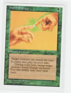 Magic the Gathering ~ MTG ~ 1x Instill Energy ~ LP ~ 4th Edition - Image 1