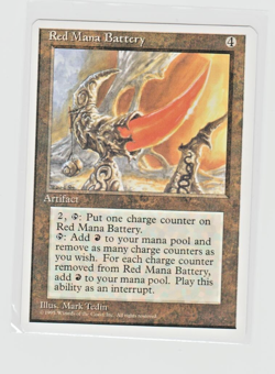Magic the Gathering ~ MTG ~ 1x Red Mana Battery ~ M/NM ~ 4th Edition - Image 1