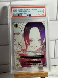 2026 ONE PIECE OP14-EB04-THE AZURE SEA'S SEVEN #118 YOU'LL FRIGHTEN ME... PSA 10 - Image 1