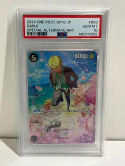 Special Alternate Art Sanji One Piece OP10 Royal Blood SP Japanese #003 PSA 10 - Image 1
