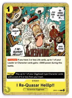 One Piece TCG -I Re-Quasar Helllp!! -OP07-115-500 Years in the Future! X4 - Image 1