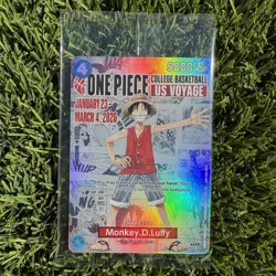 ONE PIECE College Basketball US Voyage Monkey D. Luffy P-055 Promo Card - Image 1