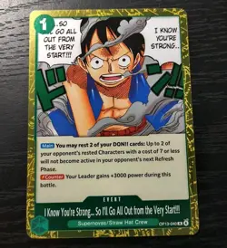 One Piece CCG I Know You're Strong... So I'll Go All Out From The Very Start... - Image 1