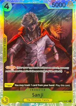 • Sanji • OP04-104 SR Kingdoms of Intrigue Holo Foil One Piece TCG NM - Image 1