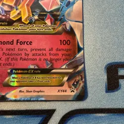 💥 MEGA Pokemon M DIANCIE EX Card BLACK STAR PROMO Set XY44 Ultra Rare - Image 5