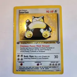 Snorlax 11/64 1st Edition Jungle Holo Rare Pokemon Card TCG 1999 - Image 1