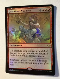 MTG Gratuitous Violence [Foundations] Foil Near Mint Magic - Image 1