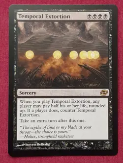 Magic The Gathering PLANAR CHAOS TEMPORAL EXTORTION black card MTG - Image 1