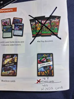 MTG. TMNT TEAM-UP OPEN BOX **ONLY MISSING THE 4 BOOSTER PACKS.** - Image 2
