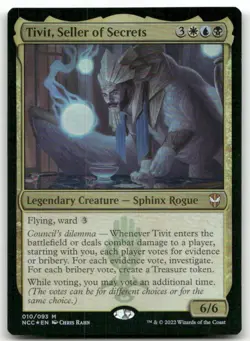 Tivit, Seller of Secrets #10 (Foil) (NM) Streets New Capenna NCC Magic MTG - Image 1