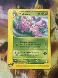 Nidorino 55/147 Non-Holo Foil Vintage Pokemon Card. Free Tracked Shipping! - Image 1