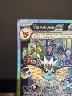 Pokemon SV Prismatic Evolutions Vaporeon ex 149/131 Special Illustration Rare NM - Image 3
