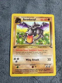 LP* Pokemon TCG Aerodactyl Fossil 16/62 Regular 1st Edition Rare - Image 1