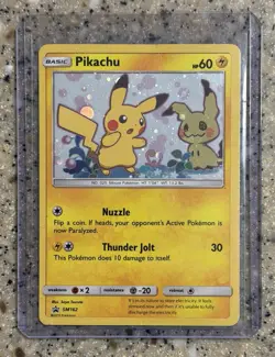 Pokemon 2019 Pikachu SM162 Sun & Moon Black Star Promo Holo Card TCG - Image 1