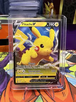 Pokemon TCG Pikachu V SWSH Black Star Promos SWSH061 Holo Promo - Image 1
