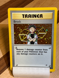 Brock #15 - Gym Heroes 2000 Pokemon - 15/132 Unlimited Holo Rare - Image 1