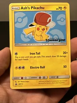 Pokemon TCG Ash's Pikachu SM113 Sun and Moon Black Star Promo LP + more! - Image 3