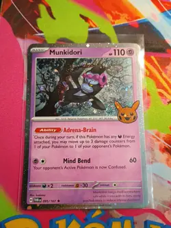 Pokemon Trick-or-Trade 2024 Cosmo Holo Twilight Masquerade 095/167 Munkidori - Image 1
