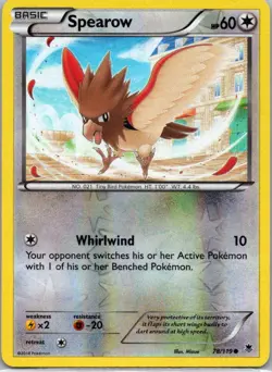 Pokemon TCG Spearow 78/119 Phantom Forces Rev Holo LP - Image 1