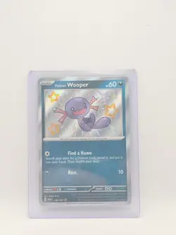 Pokemon TCG Paldean Wooper 180/091 Sv: Paldean Fates Baby Shiny Holo NM Rare - Image 1