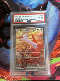 2024 Pokemon SSP EN Special Illustration Rare #239 Latias ex PSA 10 GEM MINT - Image 1
