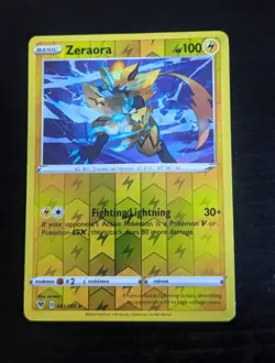 Pokemon TCG Zeraora Vivid Voltage 061/185 Reverse Holo Rare Near Mint - Image 1