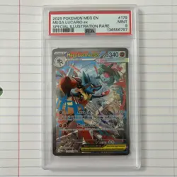 Mega Lucario EX - PSA 9 179/132 Mega Evolutions Pokemon Nm SIR - Image 1