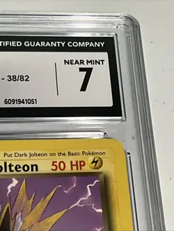 2000 Pokemon Rocket Dark Jolteon #38 1st Edition CGC 7 Near Mint Graded Vintage - Image 4