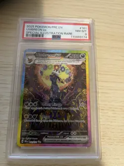 Umbreon EX 161/131 SV Prismatic Evolutions PSA 8 Near Mint Pokemon Card - Image 1