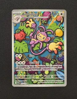 Pokemon TCG Ambipom 107/094 ME02: Phantasmal Flames Illustration Rare Near Mint - Image 1