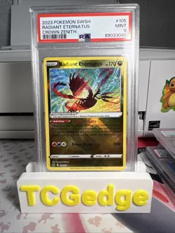 Radiant Eternatus 2023 Pokemon Sword And Shield Crown Zenith #105 PSA 9 Mint - Image 1