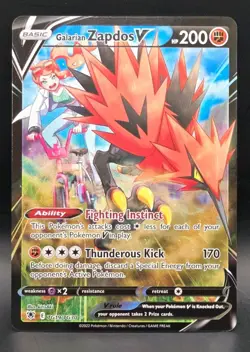 Pokemon TCG Galarian Zapdos v Astral Radiance Trainer Gallery TG19/TG30 Nm - Image 1