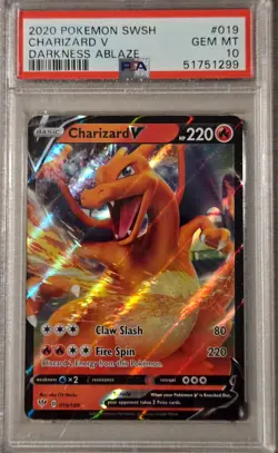 Pokemon Charizard V 019/189 Darkness Ablaze Ultra Rare Holo PSA 10 - Image 1