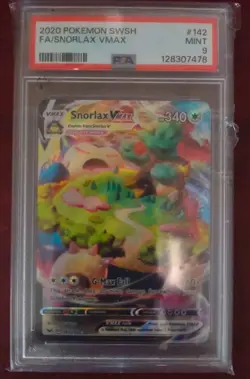 Pokemon TCG Snorlax VMAX 142/202 2020 Sword And Shield Full Art - PSA 9 - Image 1
